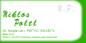 miklos poltl business card